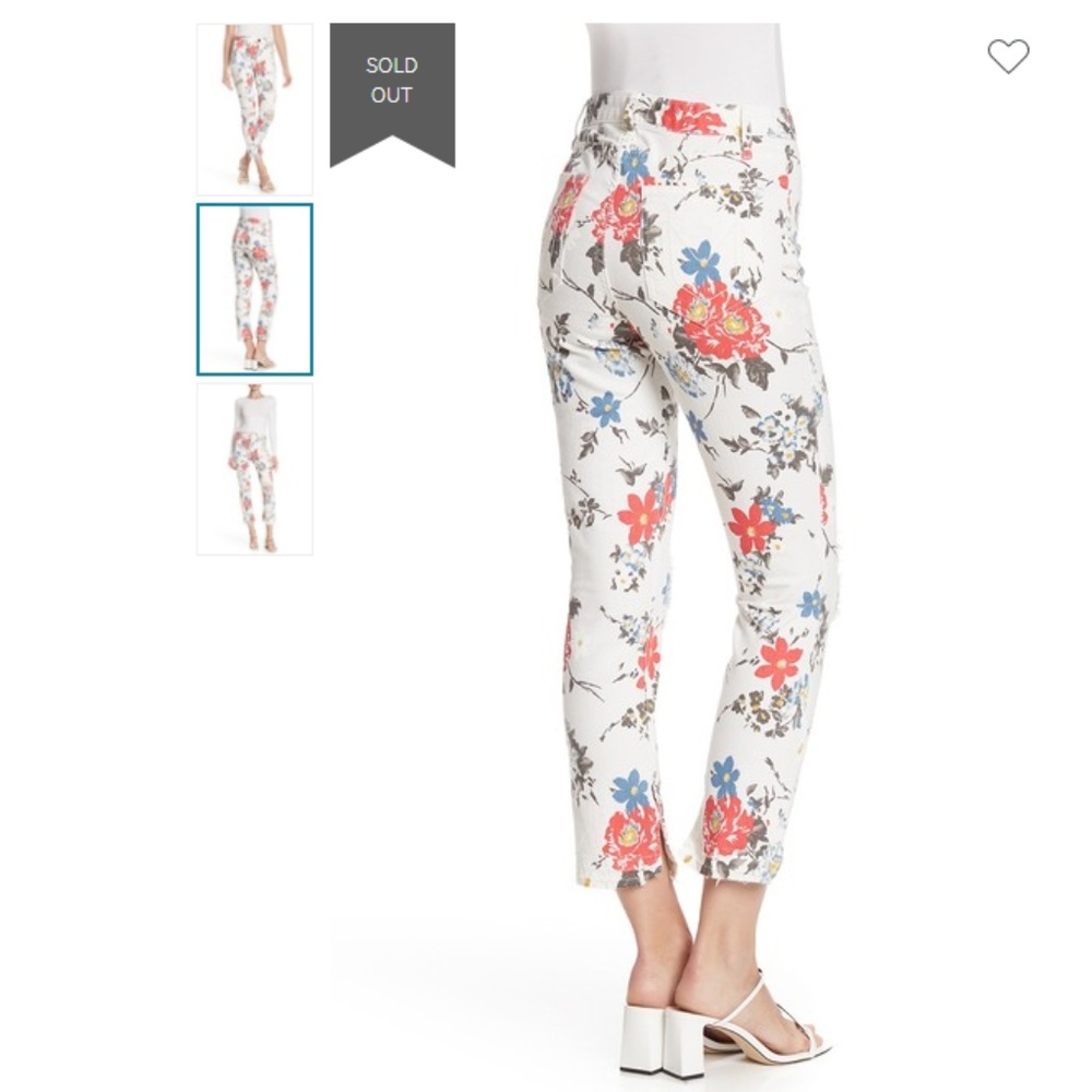 Show Me Mumu Floral Ankle Cropped Jeans size 25 - Picture 3 of 3